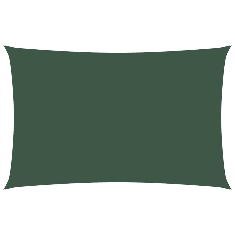 Voile de parasol tissu oxford rectangulaire 2,5x5 m vert foncé