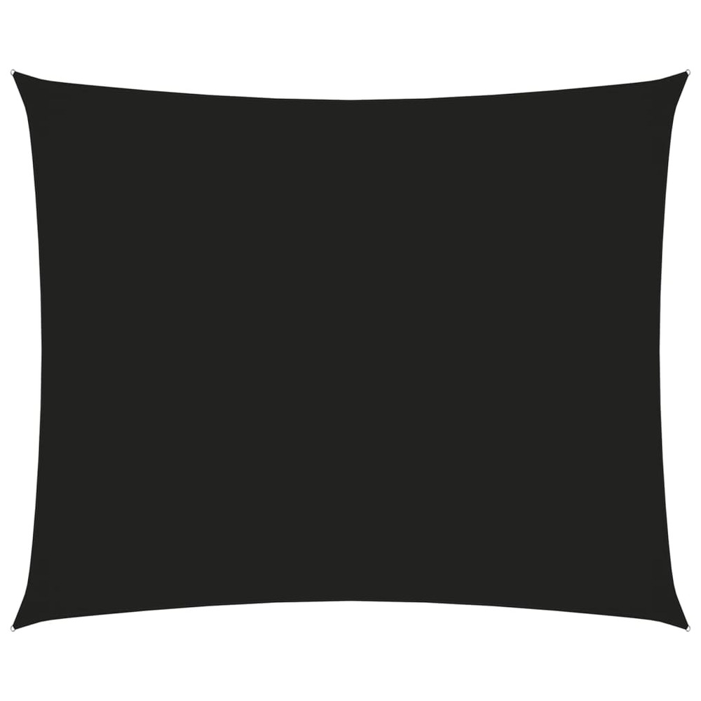 Voile toile d'ombrage parasol tissu oxford rectangulaire 2,5 x 3,5 m noir