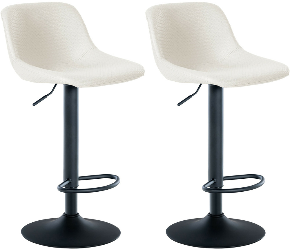 Lot de 2 tabourets de bar loft simili cuir