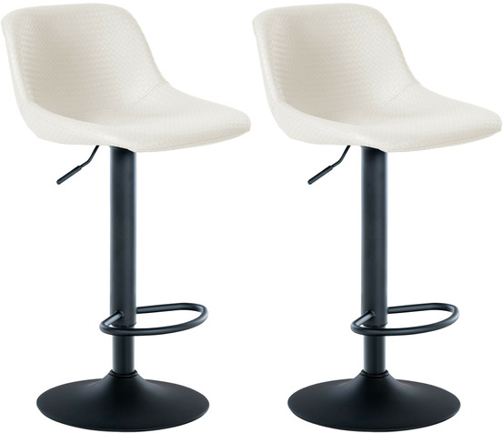 Lot de 2 tabourets de bar loft simili cuir