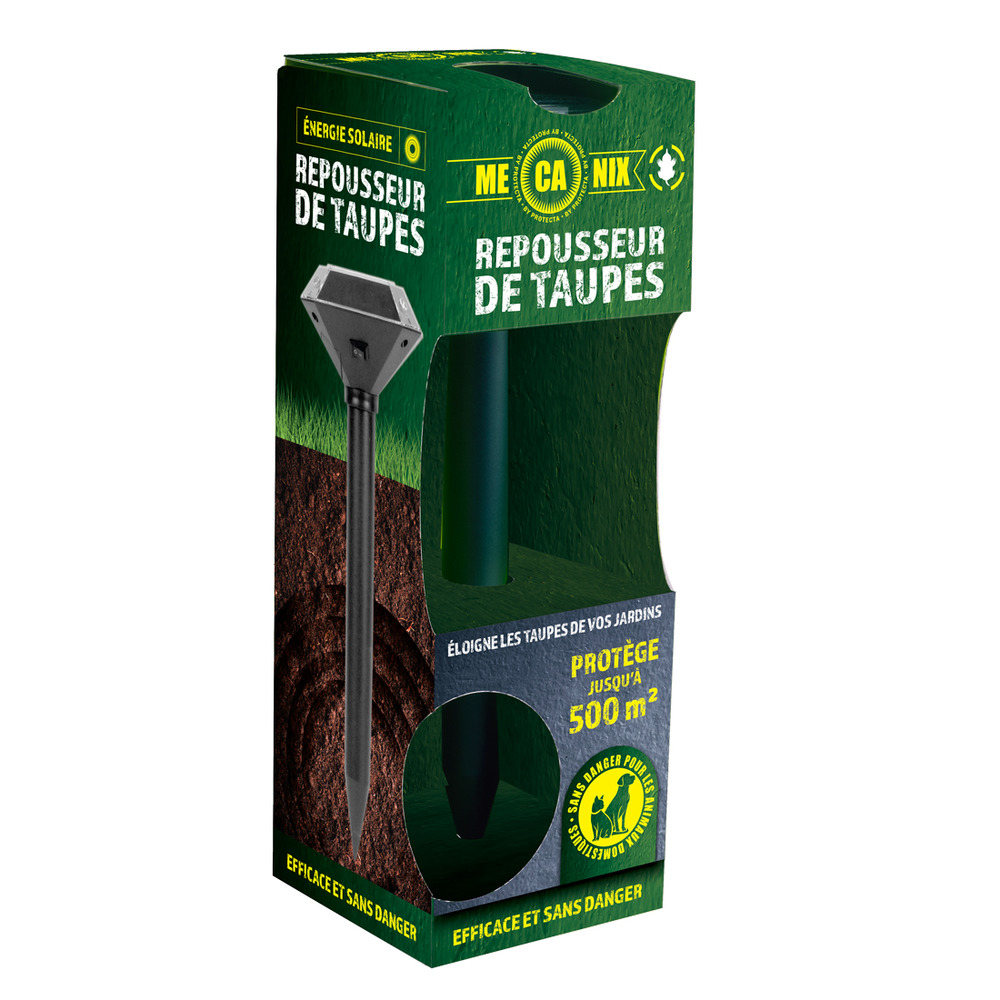 Ultrasons taupes à énergie solaire - 500m²