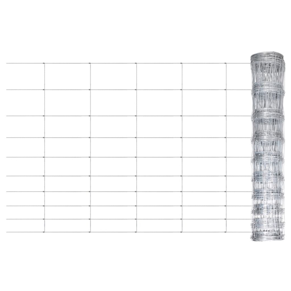 Clôture de jardin acier galvanisé argenté 50x1 m