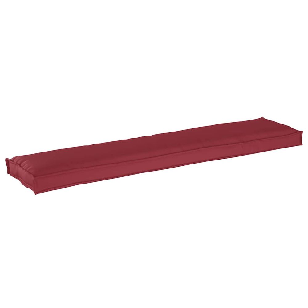 Coussin de palette tissu oxford bordeaux 180 x 40 x 8 cm