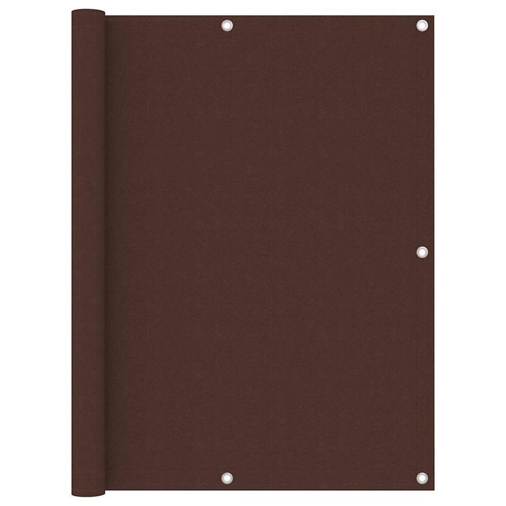 Écran de balcon marron 120x600 cm tissu oxford