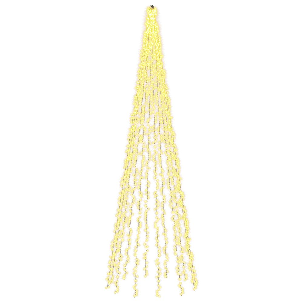 Lumières de sapin de noël avec 12 led 2004 led blanc chaud