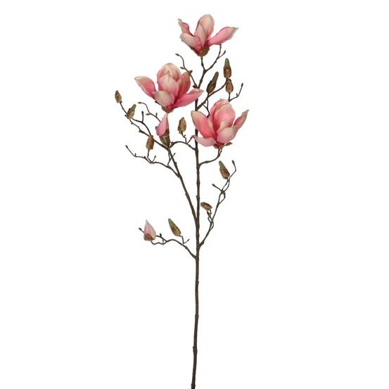 Mica decorations branche artificielle magnolia - h88 cm - rose