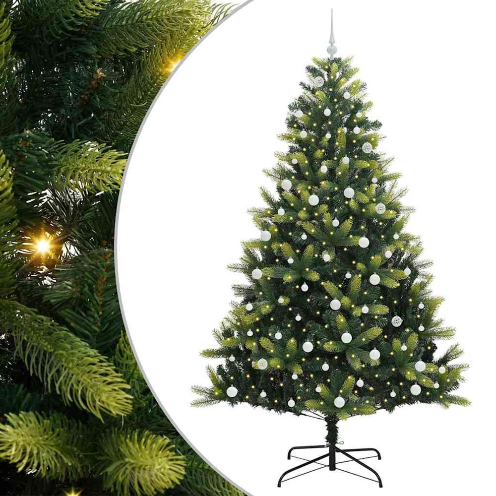 Arbre de noël artificiel en silicone flexible 300 leds 240 cm