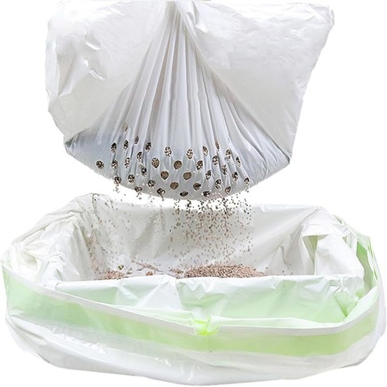 Sac à litière tamisant pour chat facile d'utilisation