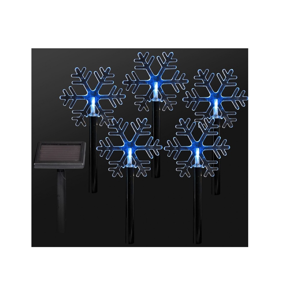 5 flocons solaire 5 led