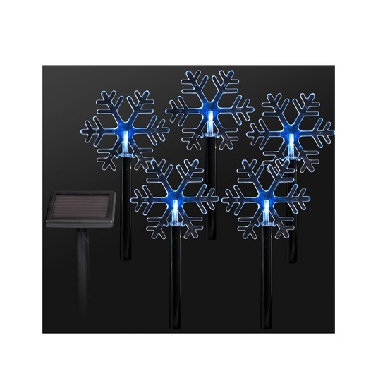 5 flocons solaire 5 led