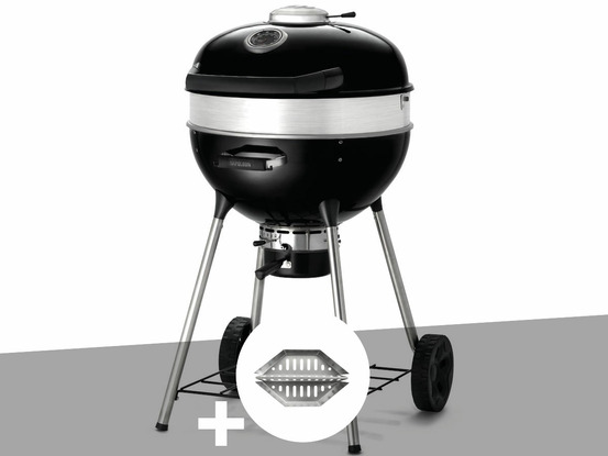 Barbecue à charbon charcoal kettle pro 57 cm + lot de 2 paniers à charbon