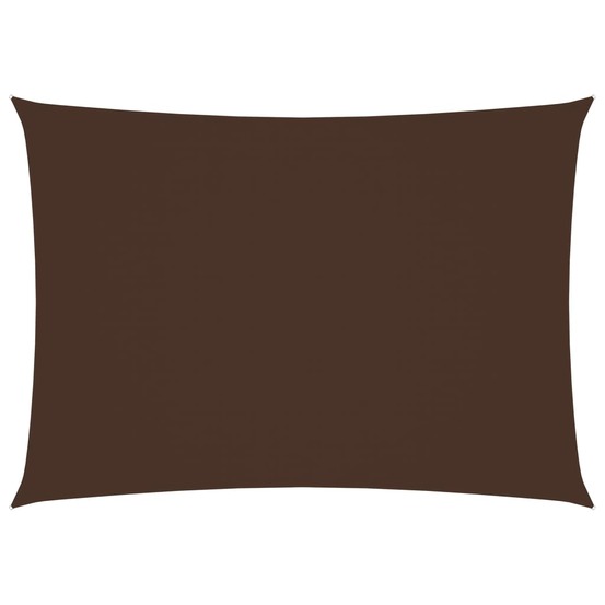 Voile toile d'ombrage parasol tissu oxford rectangulaire 4 x 6 m marron