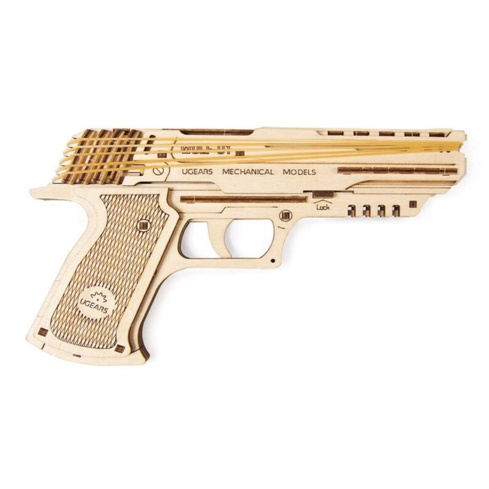 Maquette 3d en bois - pistolet