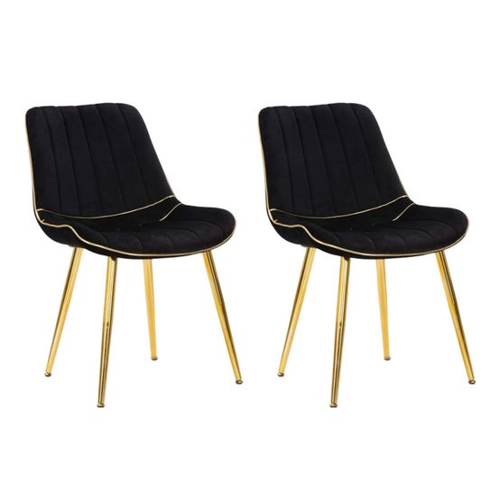 Lot de 2 chaises en tissu