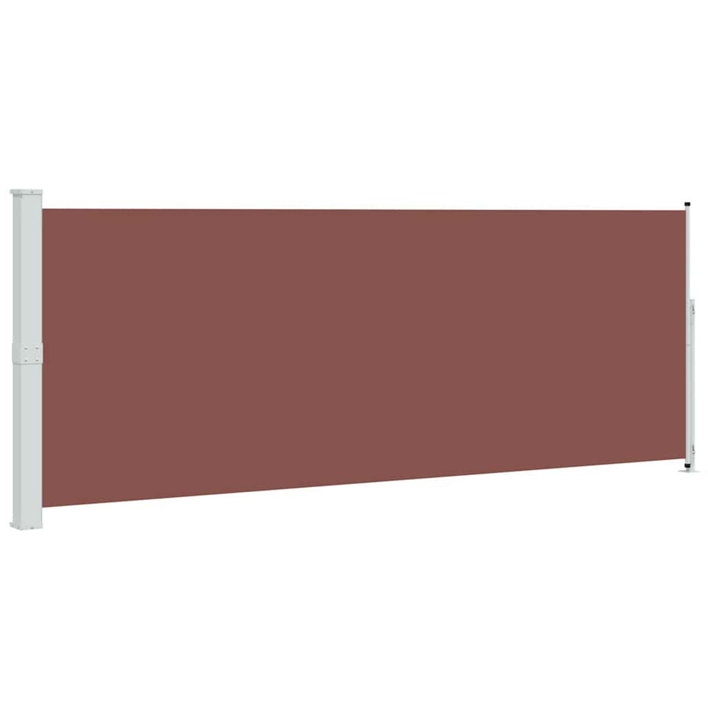 Auvent latéral rétractable de patio 180x500 cm marron