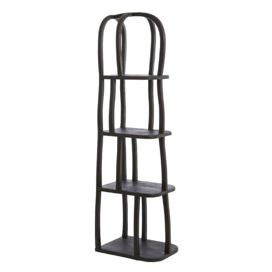 Bibliothèque sculpture sumbra en bois de manguier marron 40x53x175cm