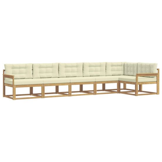 Ensemble de canapés d'extérieur 4 pc blanc et crème polyester