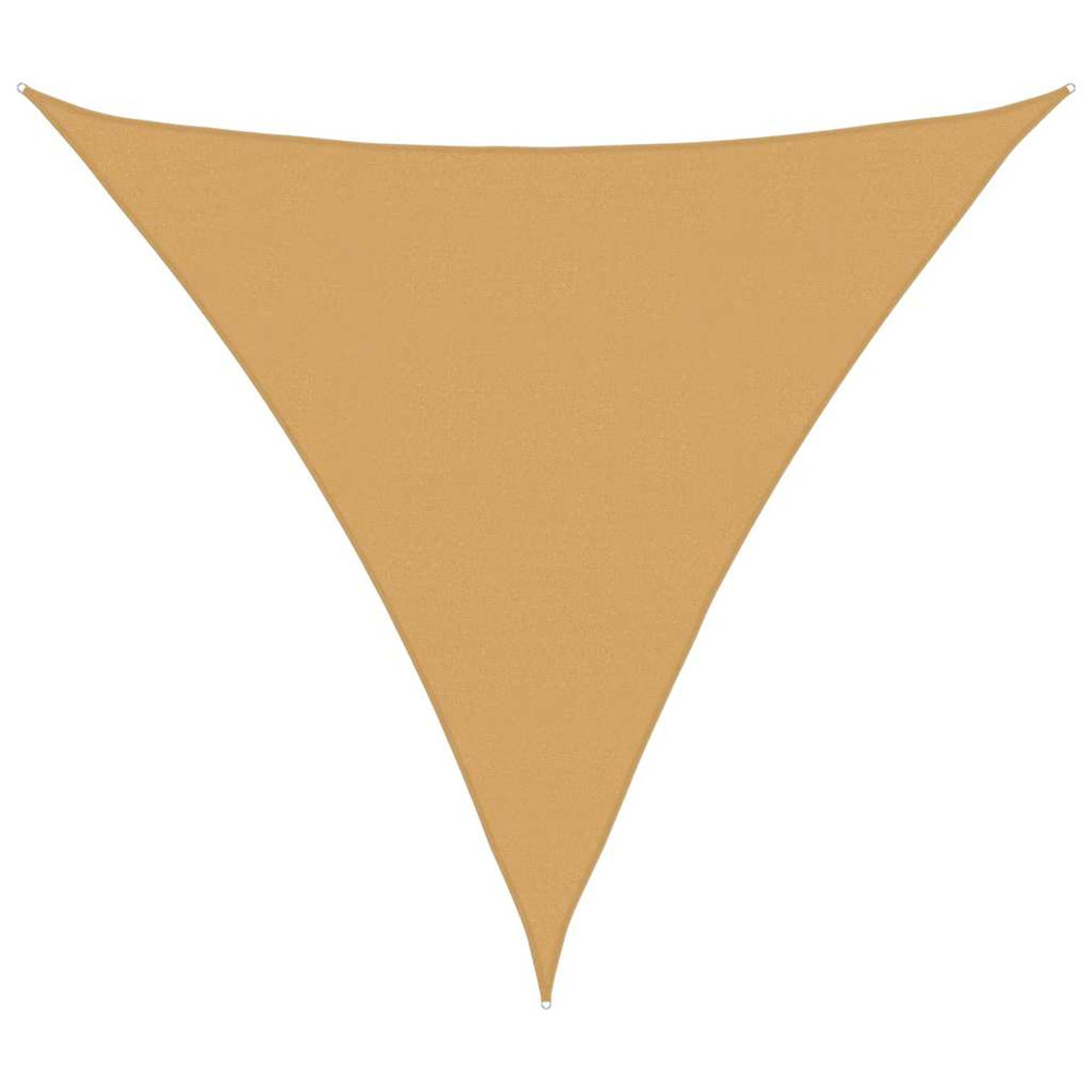 Voile d'ombrage 160 g/m² triangulaire sable 6x6x6 m pehd