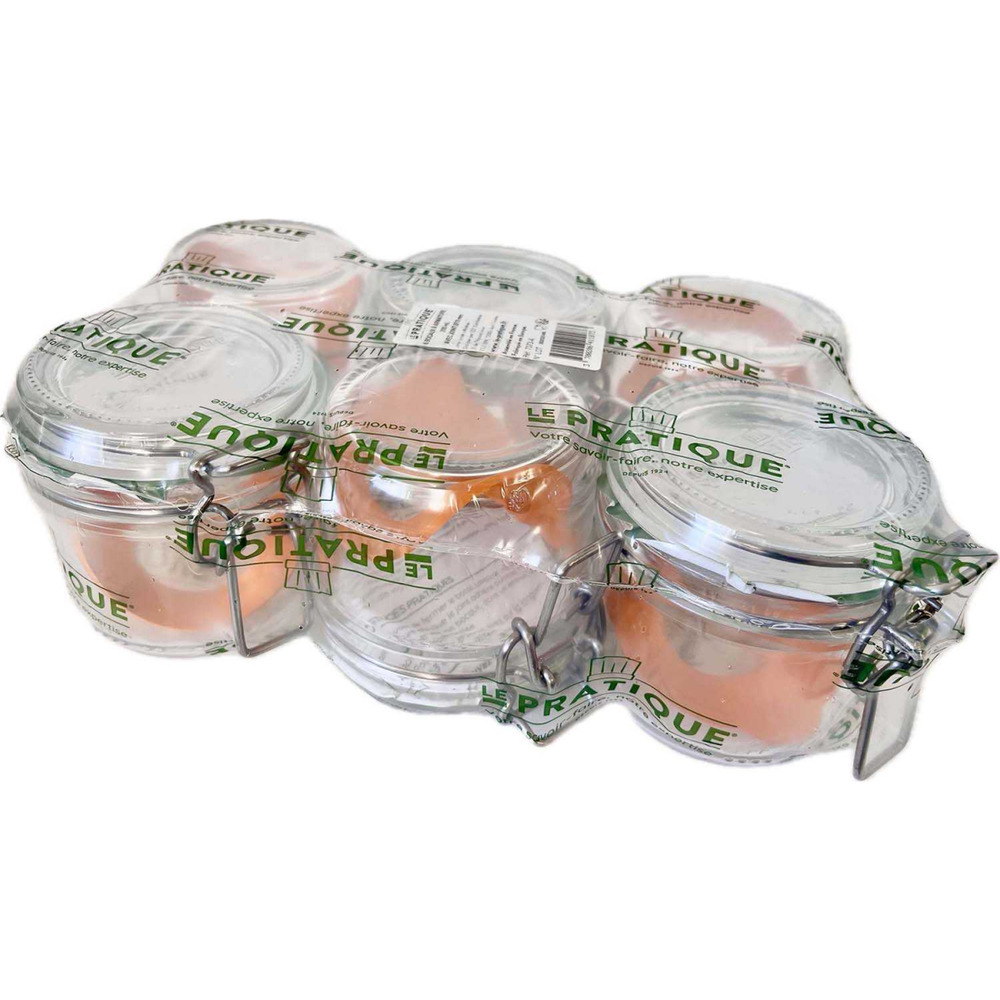 Set de 6 bocaux en verre à armature 200 ml