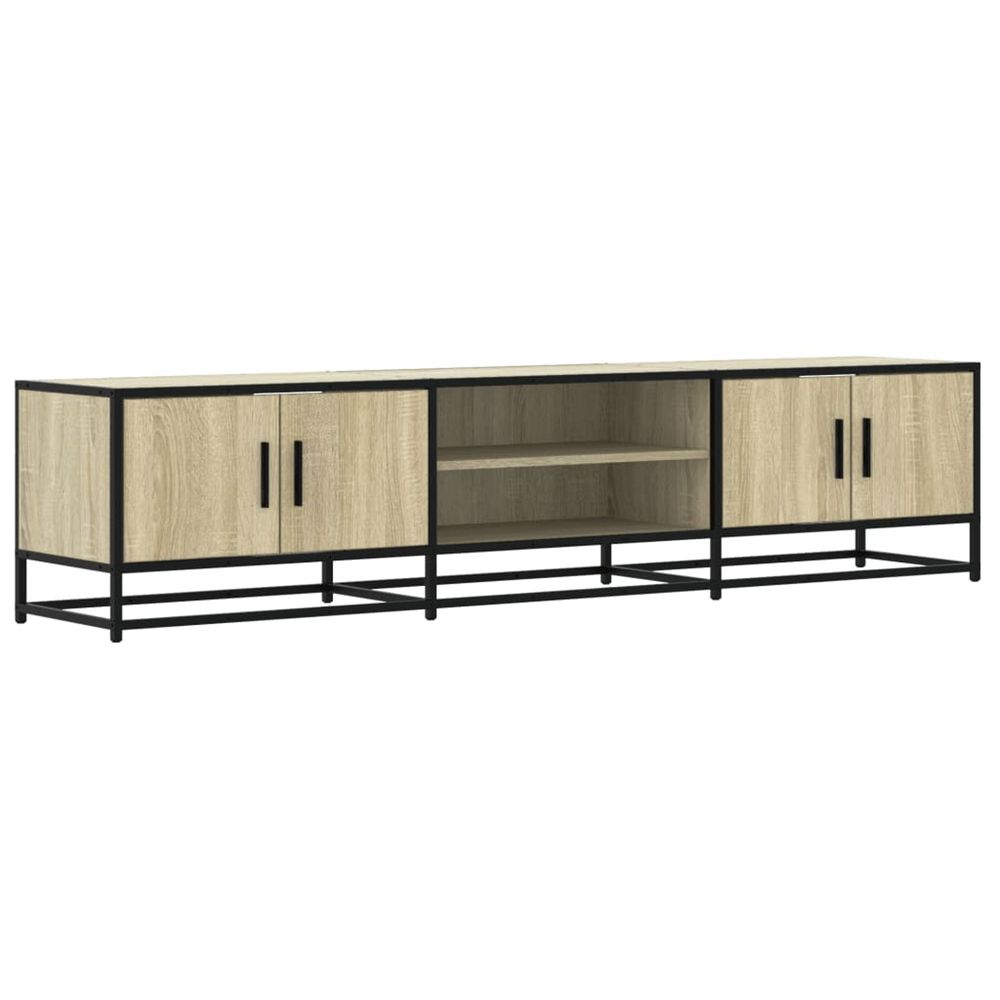 Meuble tv chêne sonoma 180x35x41 cm bois d'ingénierie