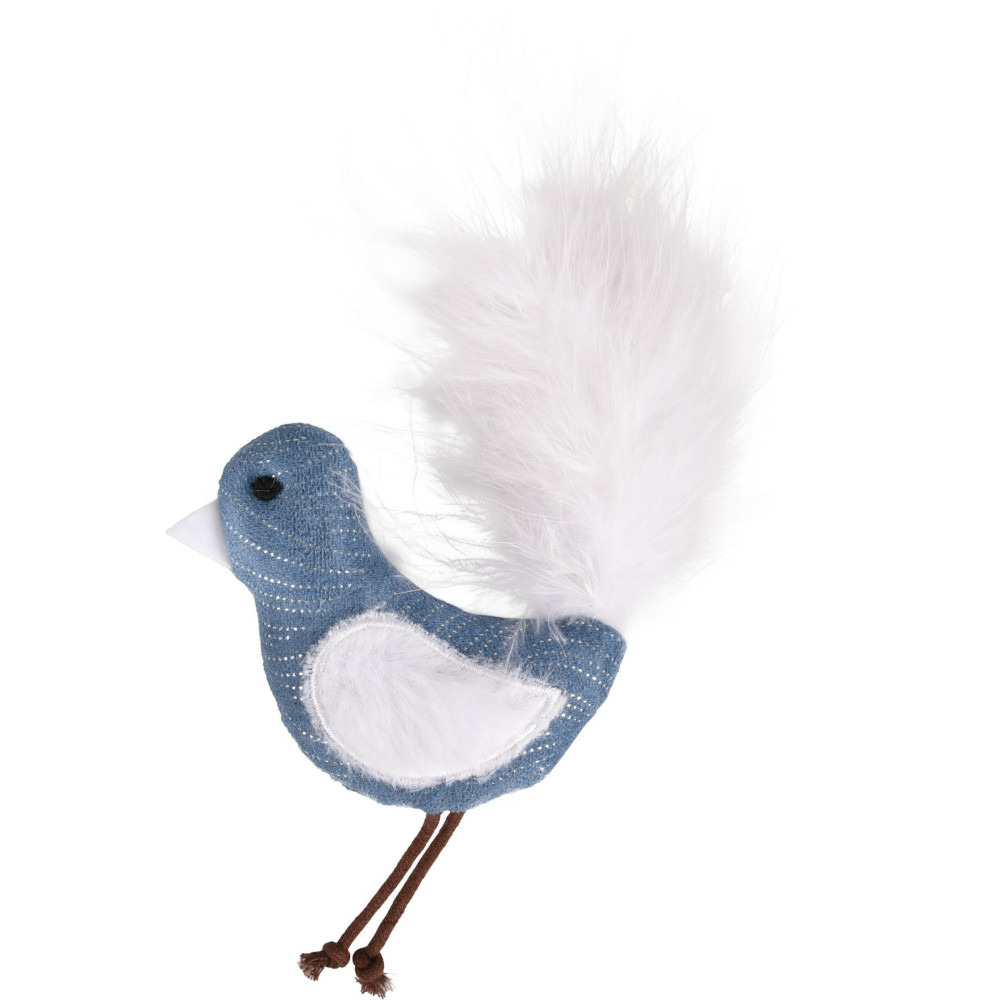 Oiseau medy bleu taille 10 x 17 cm jouet pour chat.