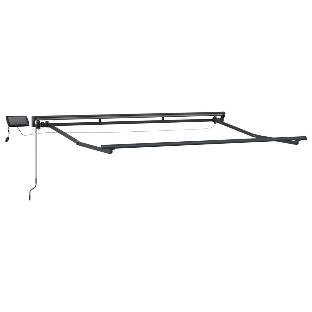 Cadre de store manuel avec leds anthracite 2,5 x 2 m aluminium