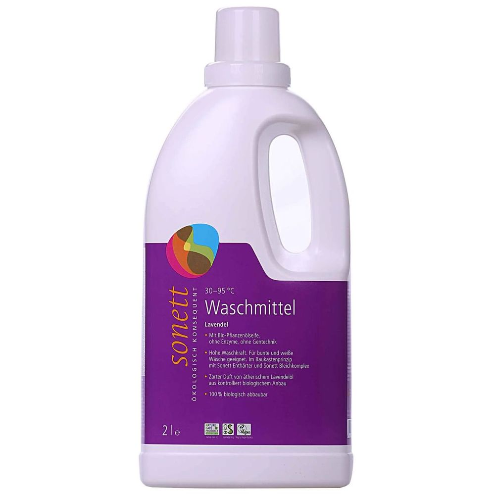 Lessive liquide lavande, 2 x 2 litres, lessive écologique