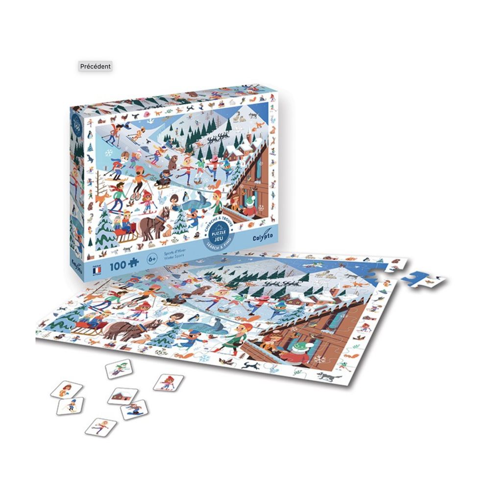 Puzzle cherche et trouve 100p sports d'hiver
