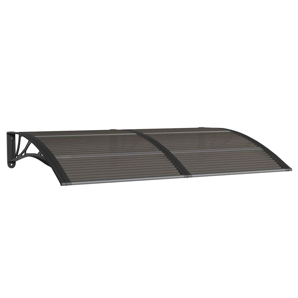 Auvent de porte noir 150x100 cm polycarbonate