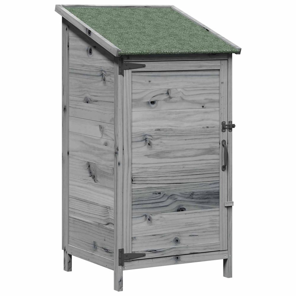 Abri de jardin gris 59 x 56 x 113,5 cm bois de sapin massif