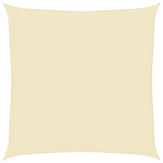 Voile d'ombrage 160 g/m² crème 3x3 m pehd