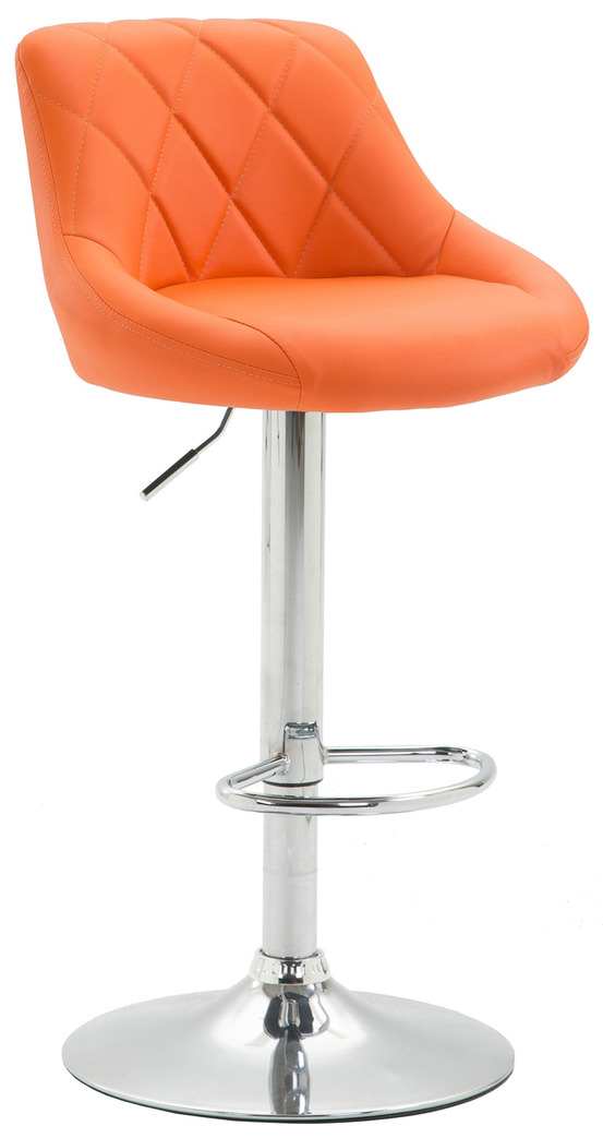Tabouret de bar lazio simili cuir chromé