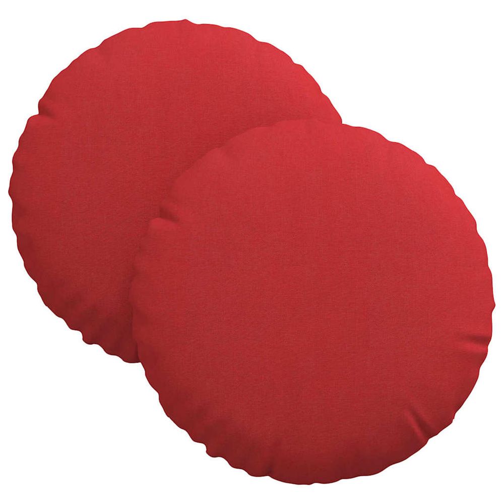 Coussins de siège 2 pc tissu rouge ø30 x 13 cm