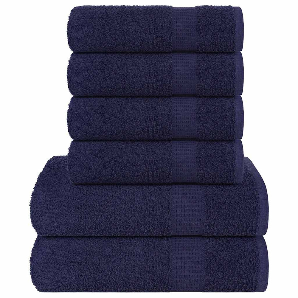 Ensemble de serviettes frogn 6 pcs bleu marine 360 g/m²