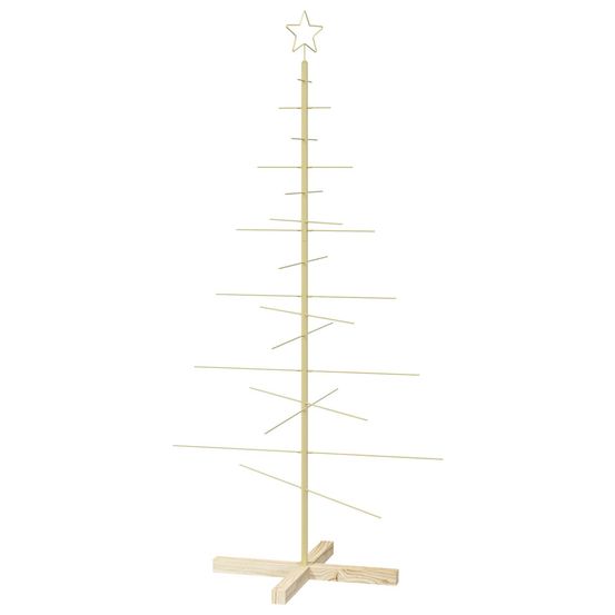 Sapin de noël en métal avec support kuopio 150 cm acier doré
