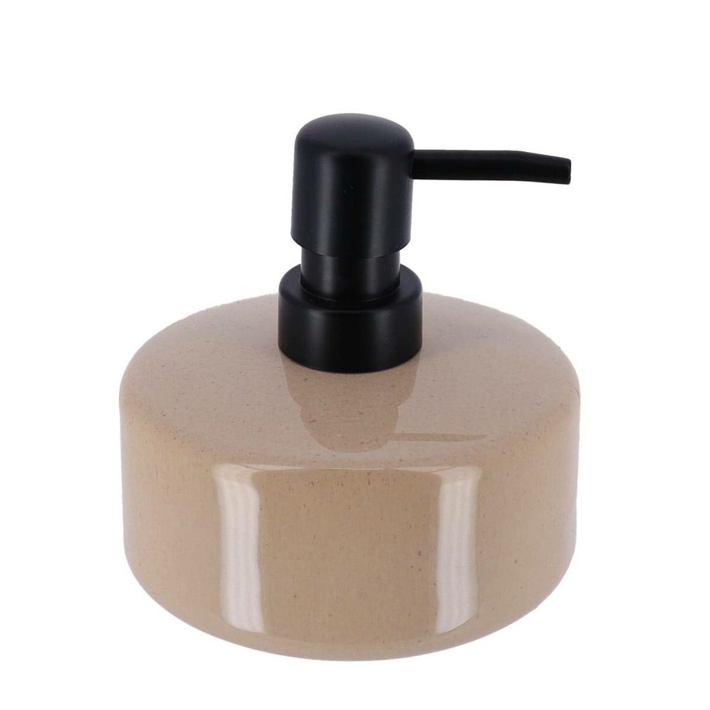 Distributeur a savon gres laque 400ml - beige