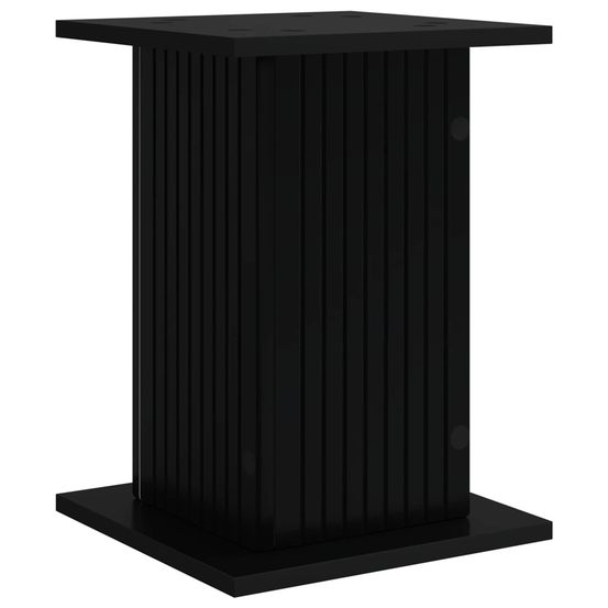Support de plante noir 30,5 x 30 x 43 cm bois d'ingénierie