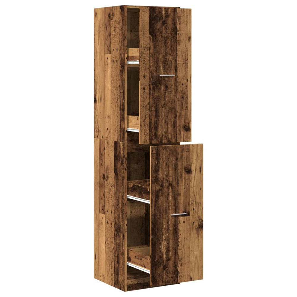 Armoire d'apothicaire vieux bois 40x41x174,5 cm bois ingénierie