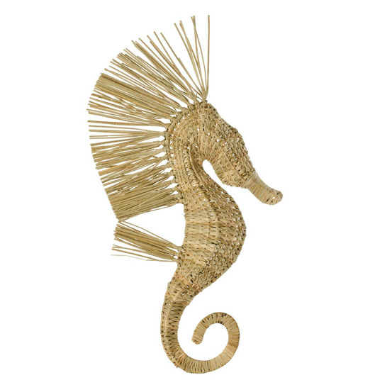 Déco murale hippocampe herbe