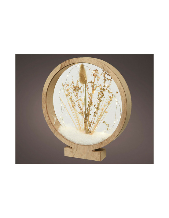 Cercle en bois avec microleds 4.30x25x27.5cm 25 leds.