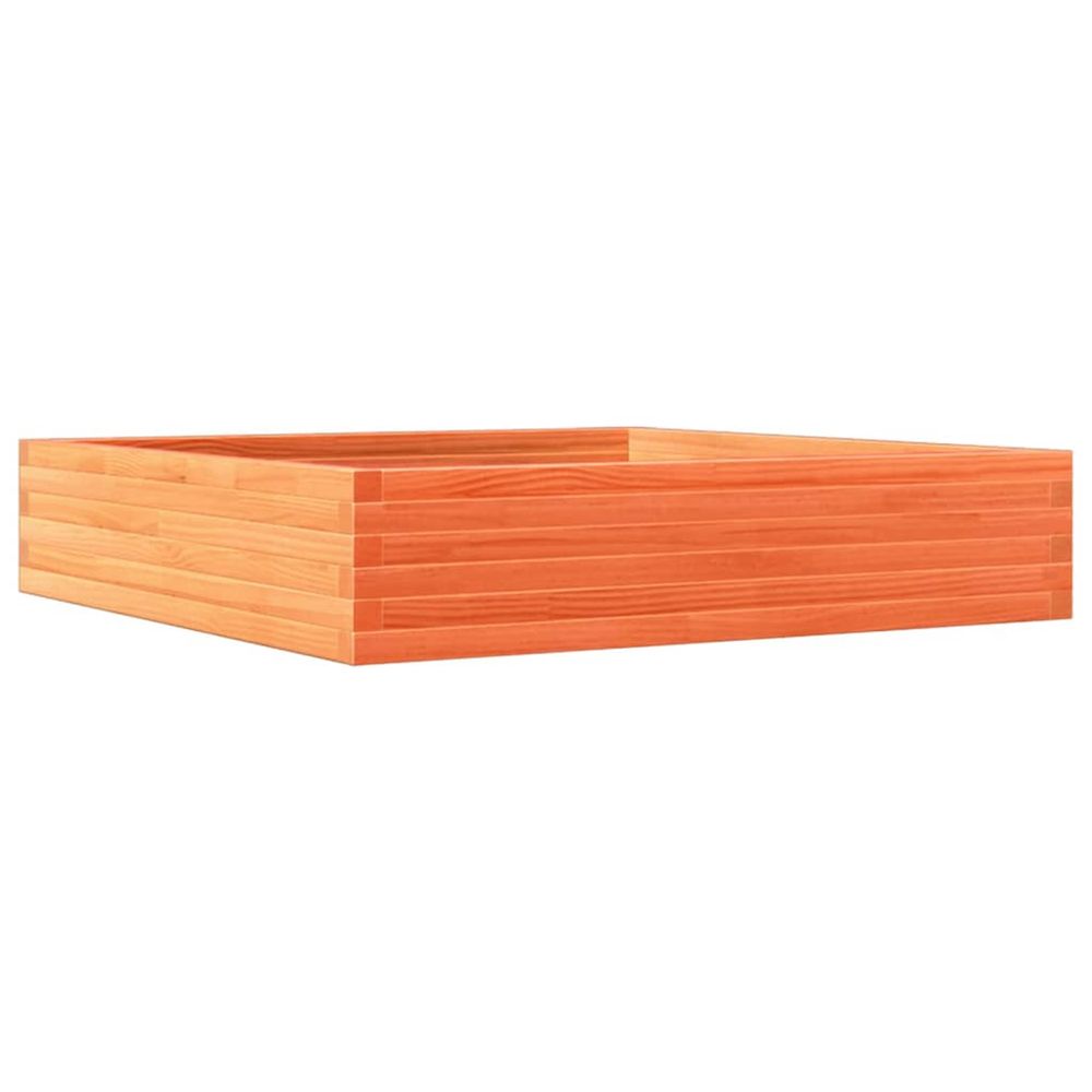 Jardinière d'extérieur cire marron 110x110x23 cm bois de pin massif