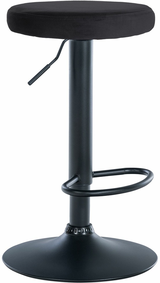 Tabouret de bar ponte velours noir