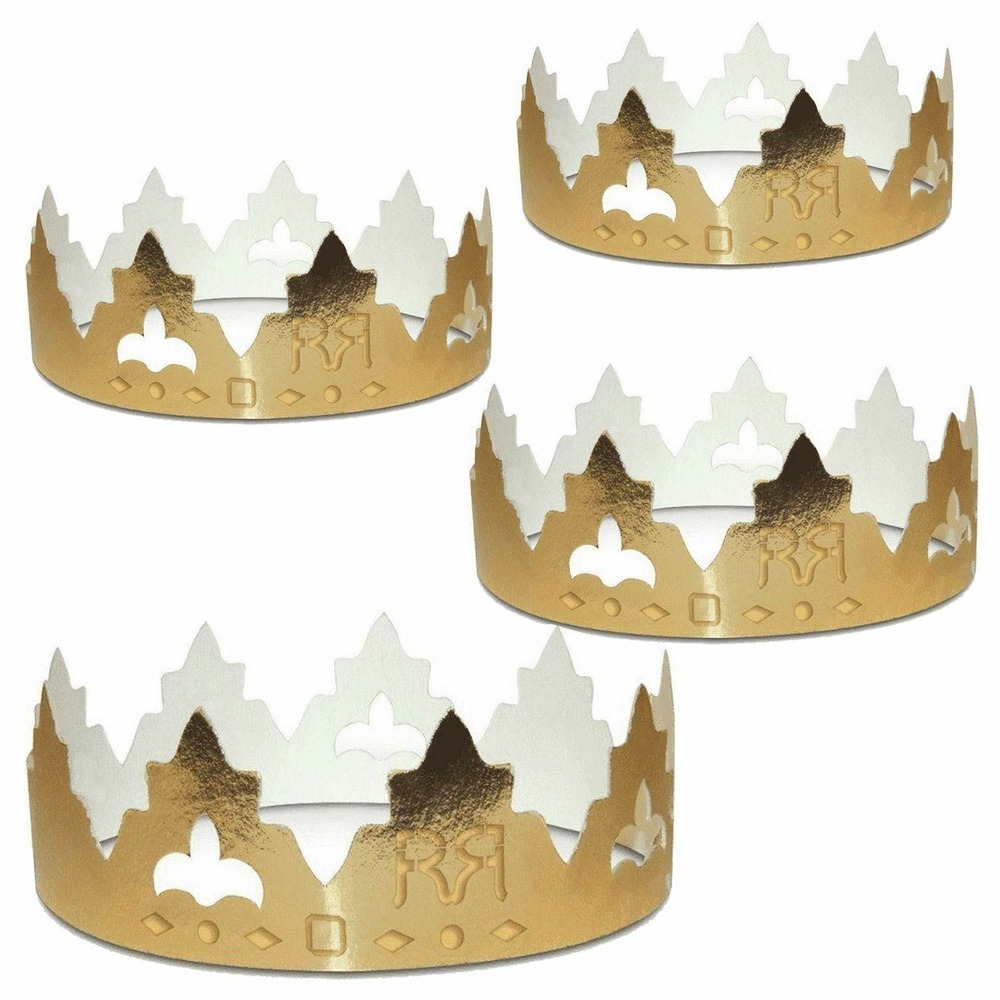 4 couronnes en carton pour galette des rois - classique