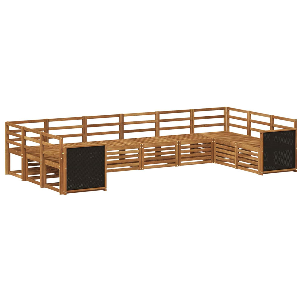 Ensemble de canapé d'angle 7 pcs naturel bois d'acacia massif