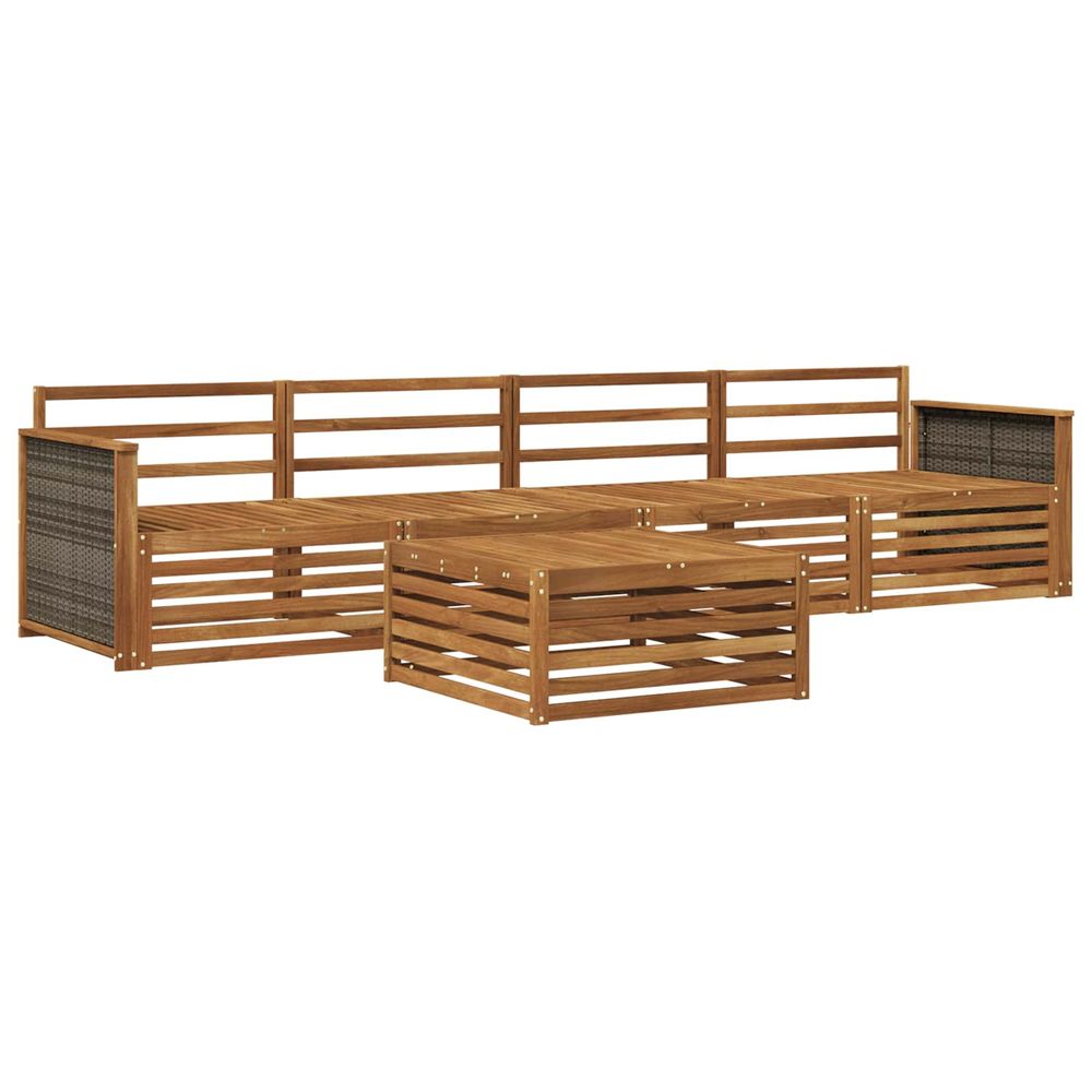 Ensemble de canapés d'extérieur 5 pc naturel