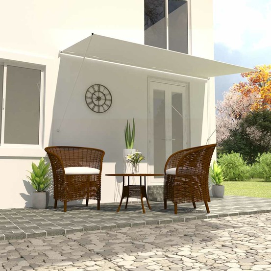 Auvent rétractable 400x150 cm crème