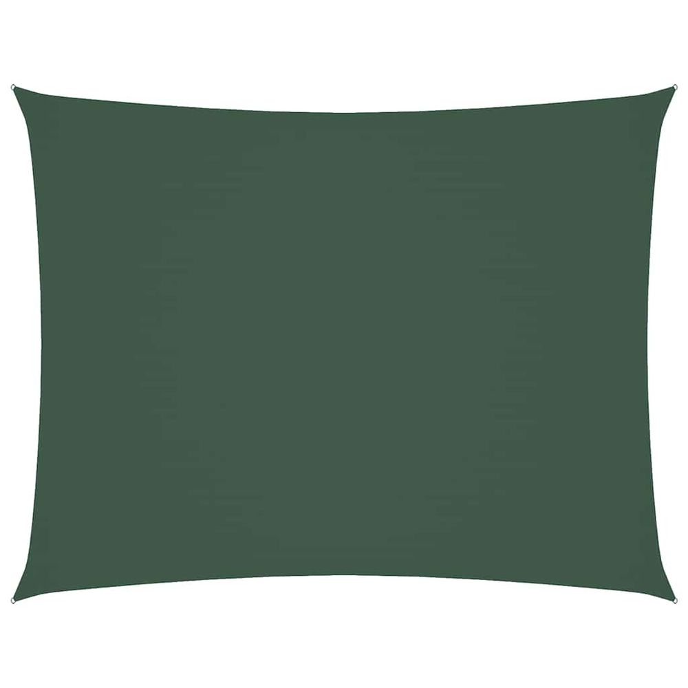 Voile de parasol tissu oxford rectangulaire 5x6 m vert foncé
