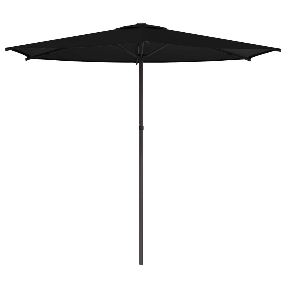 Parasol de jardin 270 x 270 cm polyester rectangulaire noir