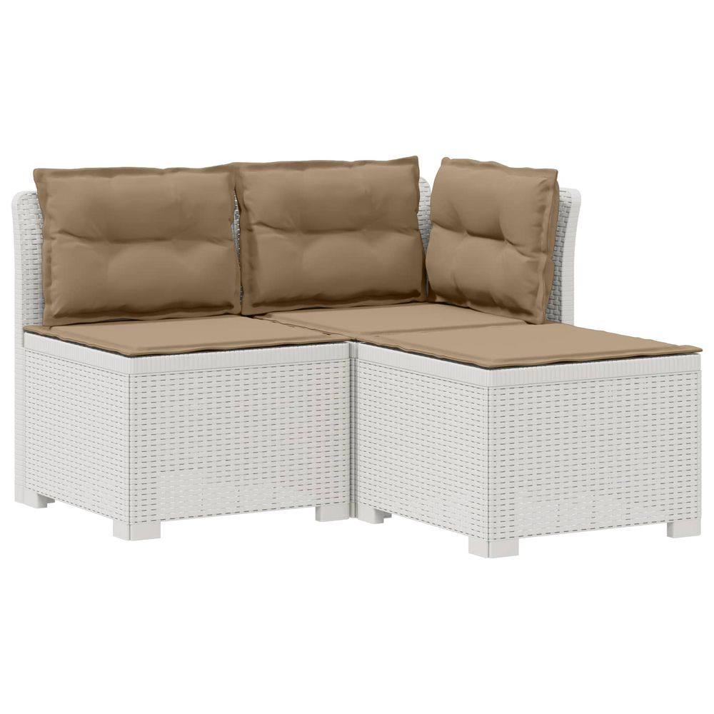 Canapé de jardin 3 places avec coussins look rattan 3 place pp