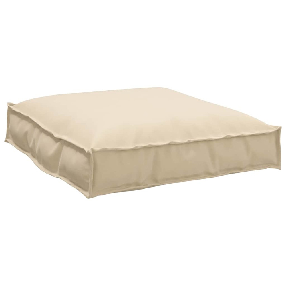 Coussin beige 70 x 70 x 12 cm tissu oxford